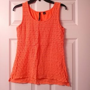 Skyes the Limit Size L Orange Woven Tank Top